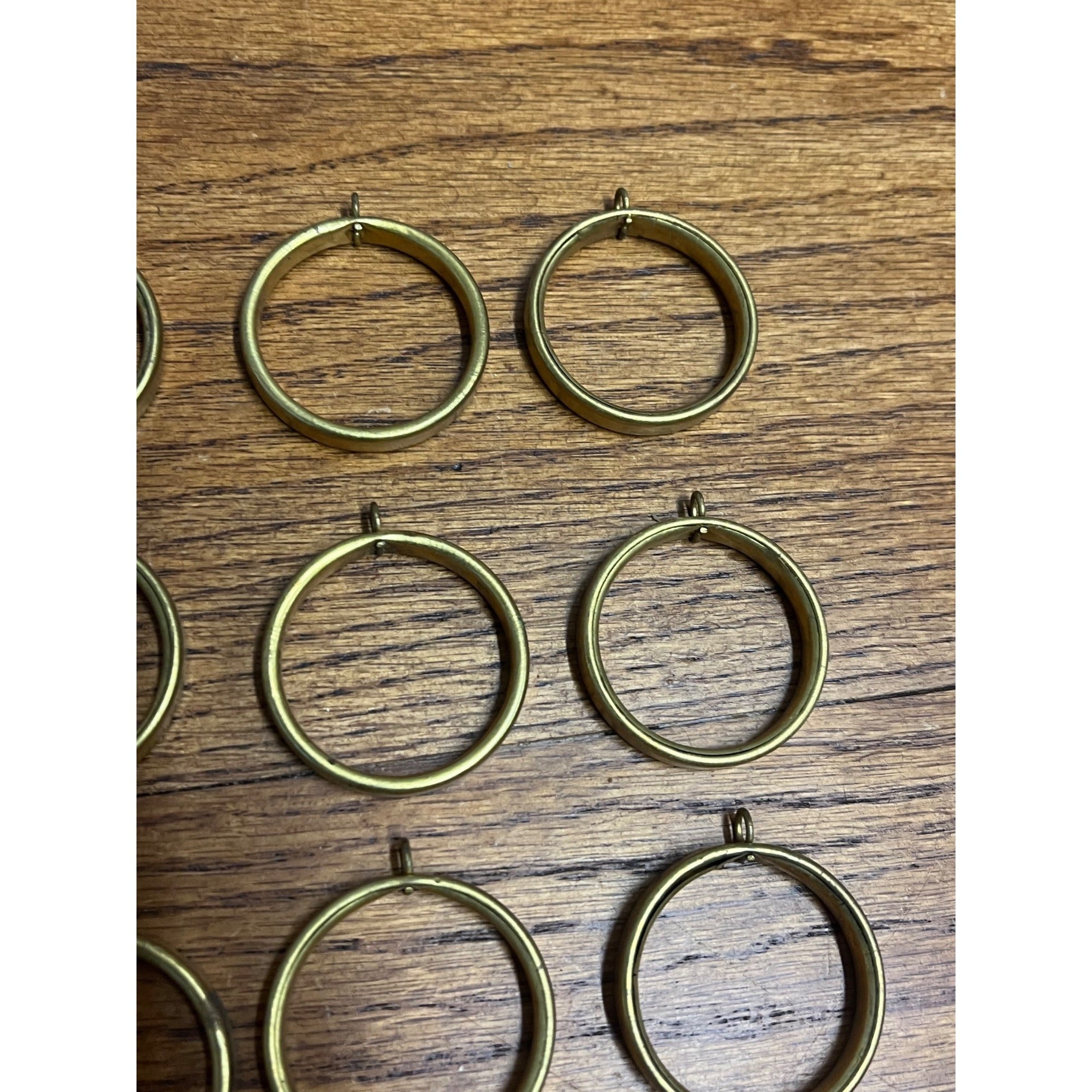 Vintage Café Curtain Rings Antique Brass Finish 1-1/2" Diameter Lot 15pcs