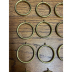 Vintage Café Curtain Rings Antique Brass Finish 1-1/2" Diameter Lot 15pcs