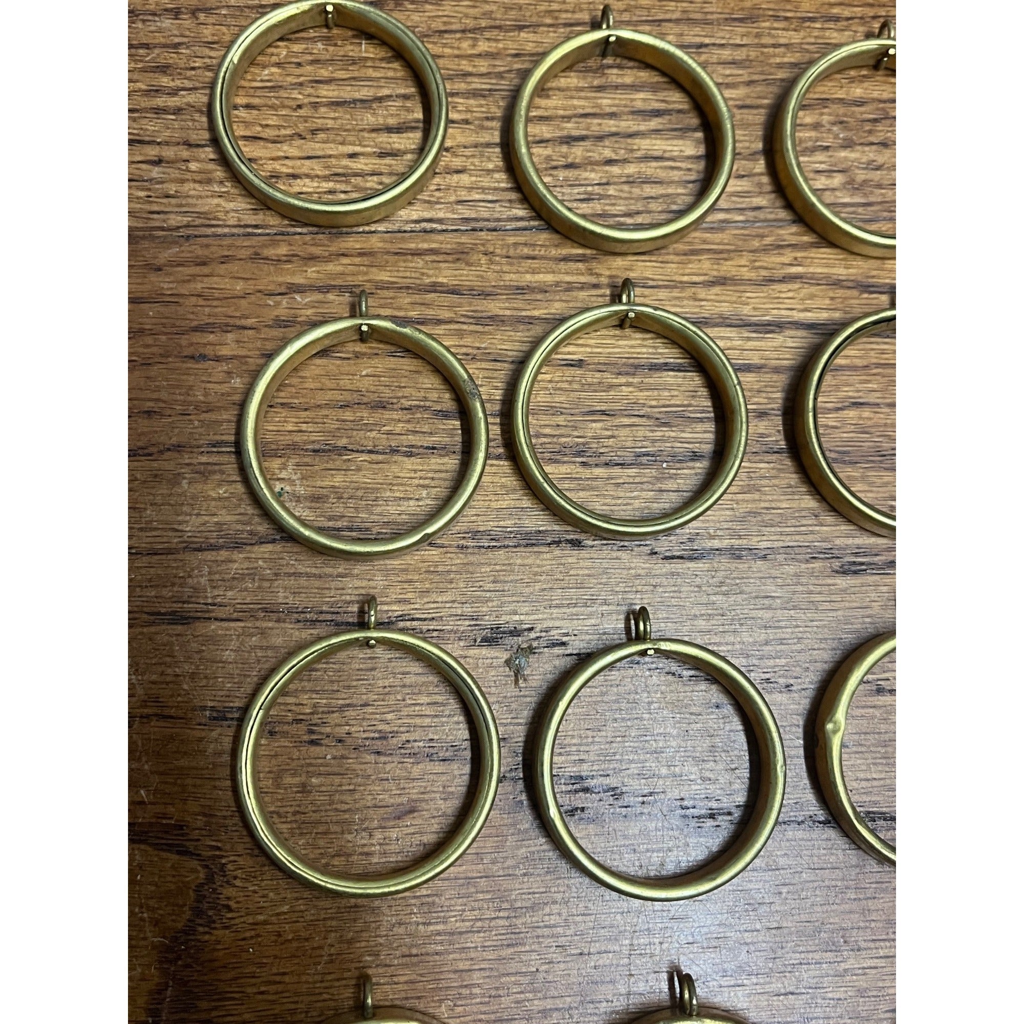 Vintage Café Curtain Rings Antique Brass Finish 1-1/2" Diameter Lot 15pcs