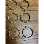 Vintage Café Curtain Rings Antique Brass Finish 1-1/2" Diameter Lot 15pcs