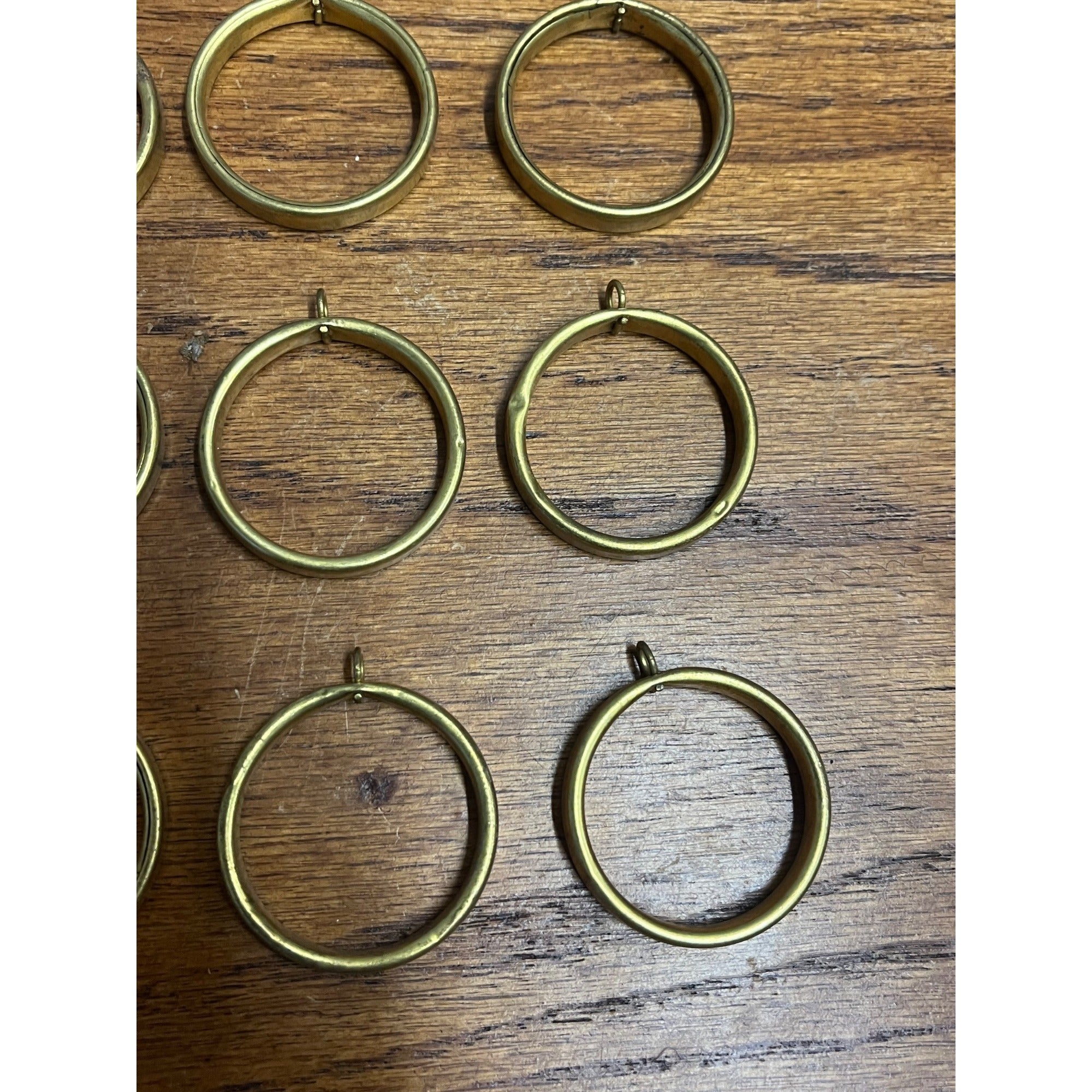 Vintage Café Curtain Rings Antique Brass Finish 1-1/2" Diameter Lot 15pcs