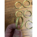 Vintage Café Curtain Rings Antique Brass Finish 1-1/2" Diameter Lot 15pcs