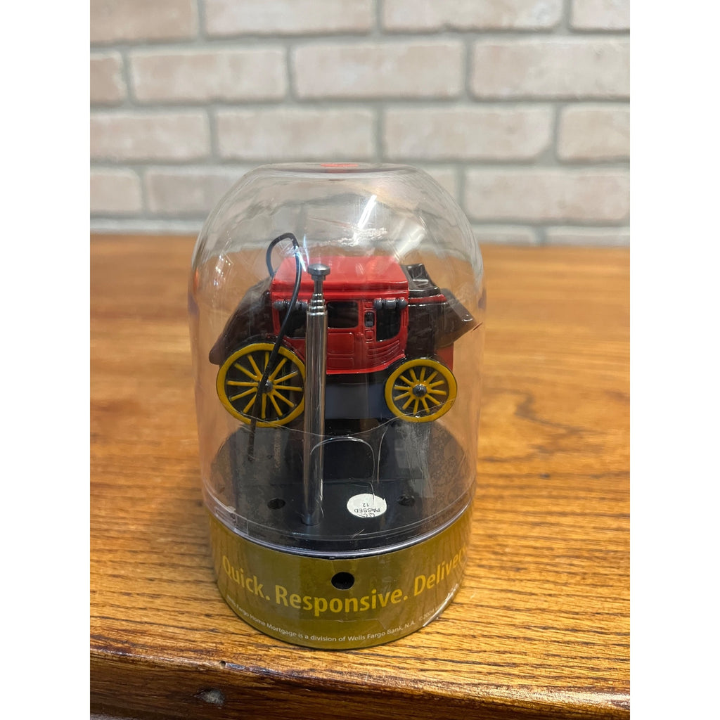 Wells Fargo Stagecoach Radio Remote Control Car 27 MHz Red Yellow Wheels Collectible