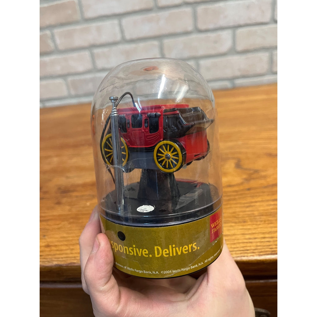 Wells Fargo Stagecoach Radio Remote Control Car 27 MHz Red Yellow Wheels Collectible