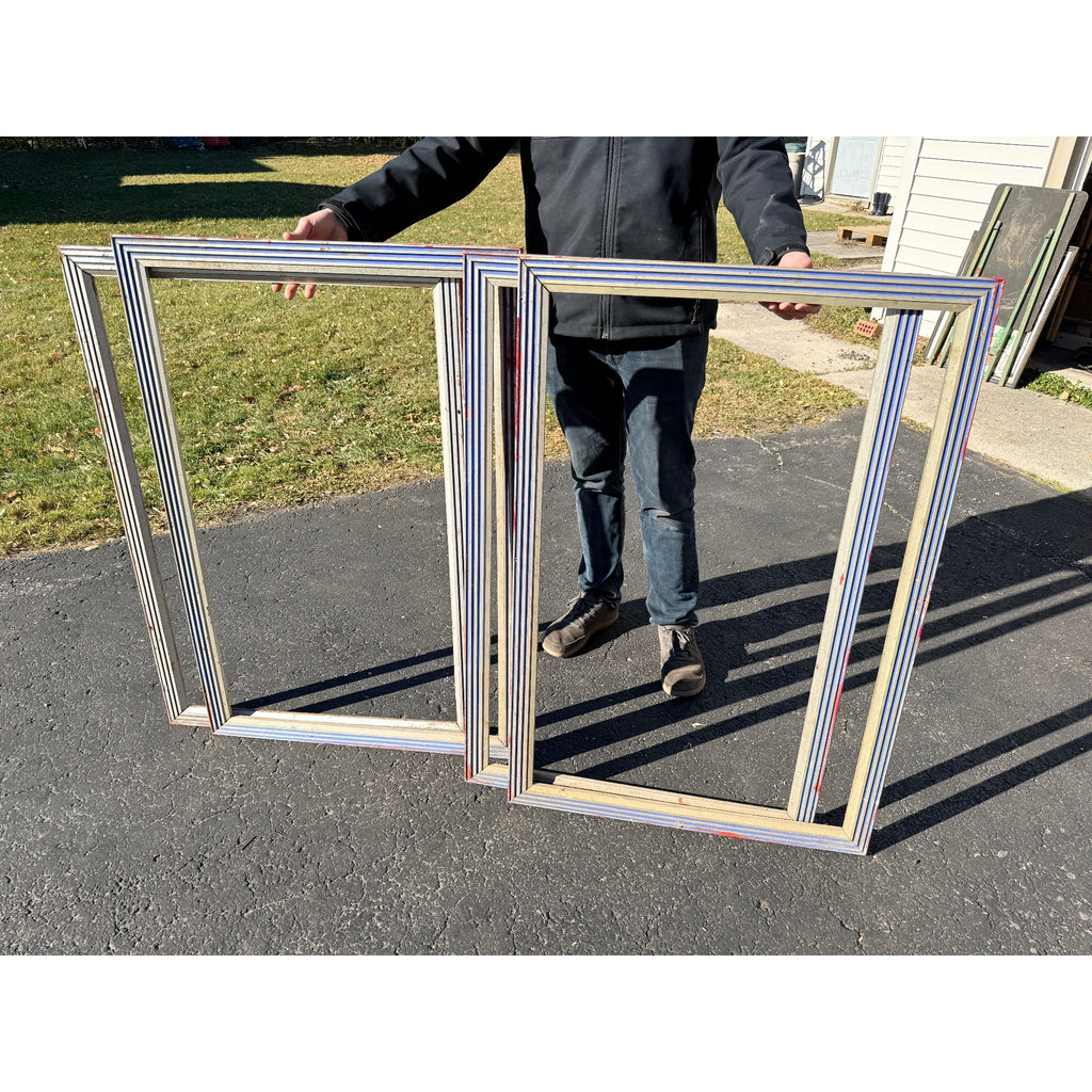 Art Deco Marquee Poster Display Frame Case Lot (4) Movie Theater Vintage Antique