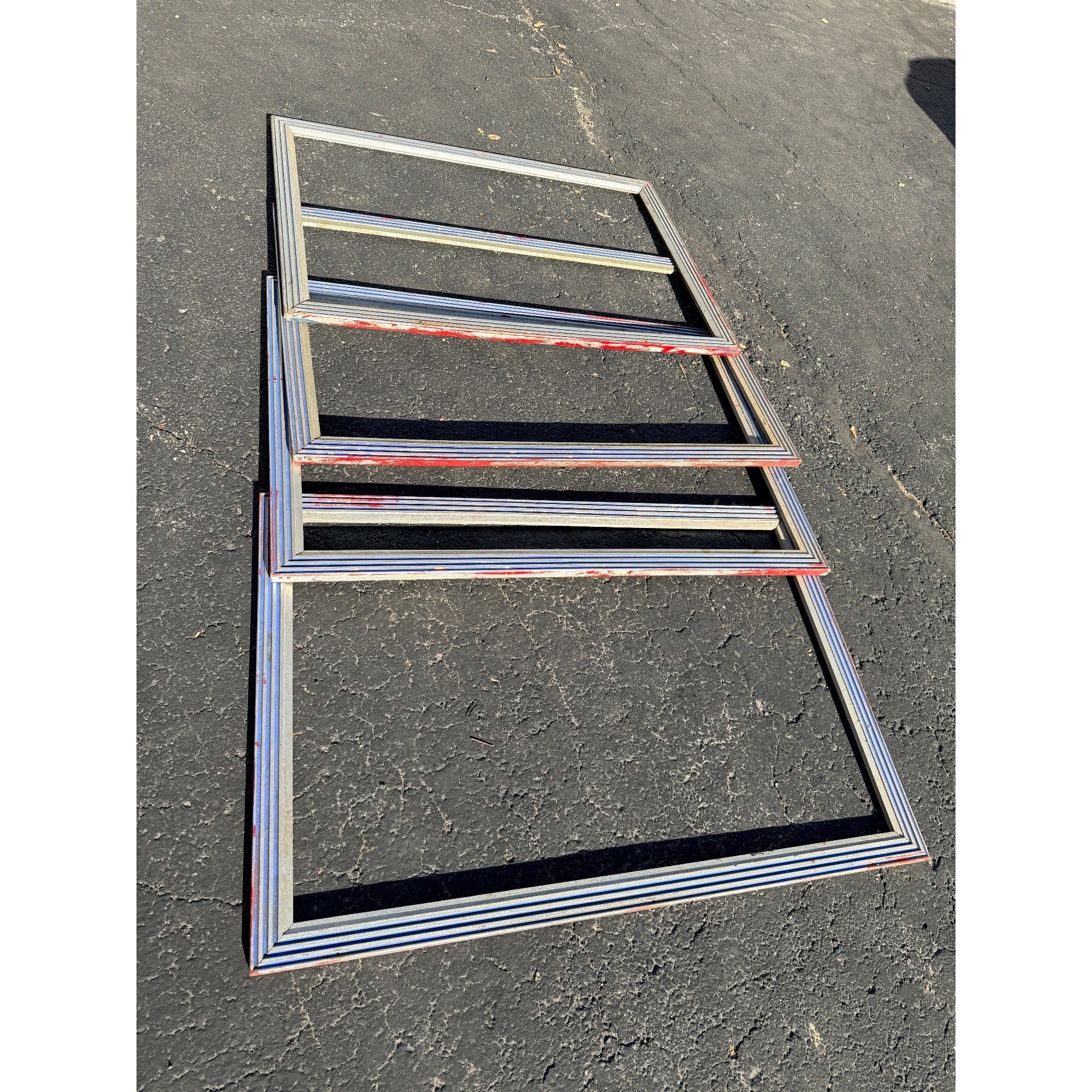 Art Deco Marquee Poster Display Frame Case Lot (4) Movie Theater Vintage Antique