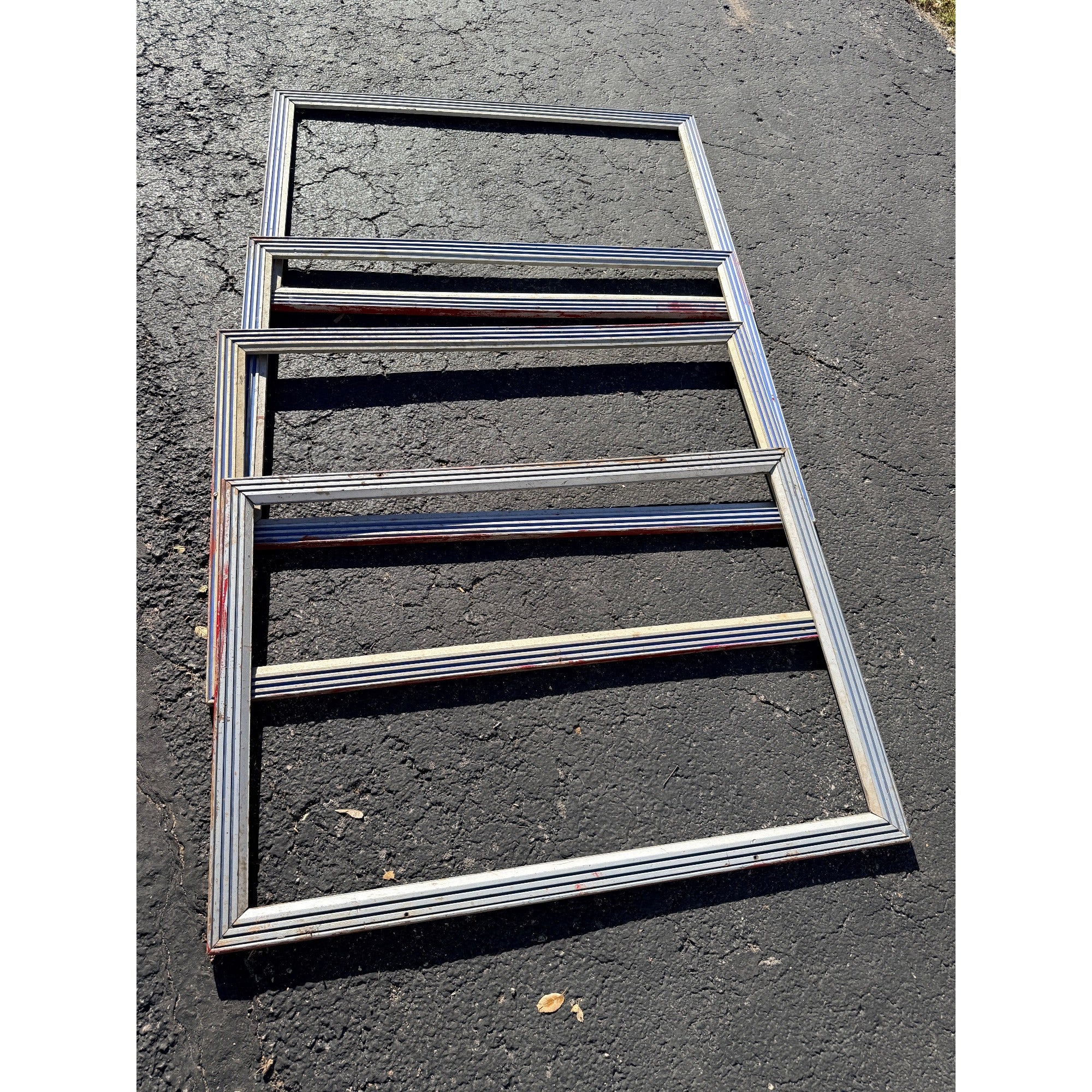 Art Deco Marquee Poster Display Frame Case Lot (4) Movie Theater Vintage Antique