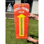 Vintage Royal Crown RC Cola Soda Advertising Thermometer Sign LARGE 25.5" x 10"