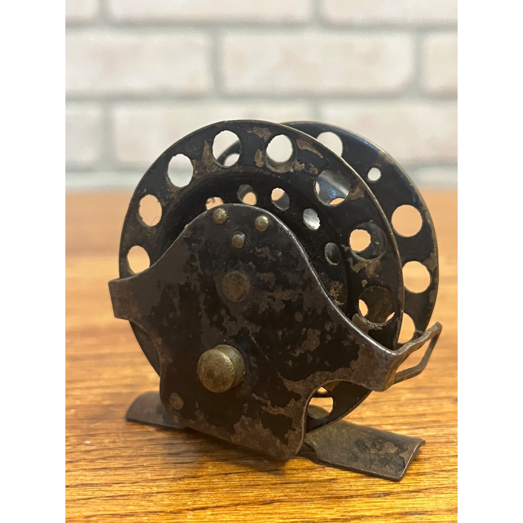 Antique Metal Fly Fishing Reel Circa 1920's Angling Early Tacklebox Gear