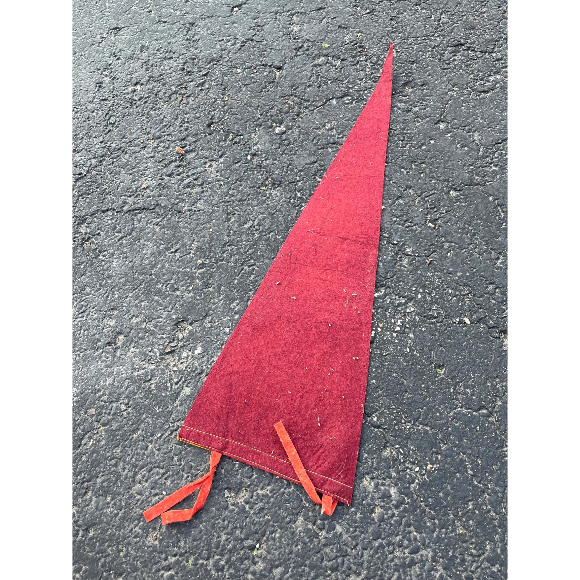 Vintage 1950s Montgomery Alabama Indian Felt Pennant Banner 26" Flag Decor