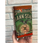 RARE Vintage Bank Seal Cigars Advertising Tin (Edgerton, Wisconsin) WI Wis