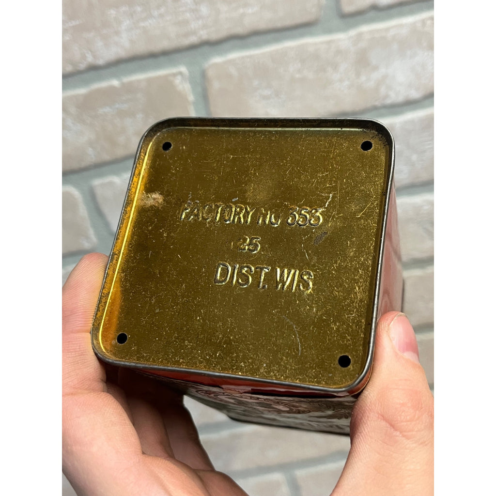 RARE Vintage Bank Seal Cigars Advertising Tin (Edgerton, Wisconsin) WI Wis