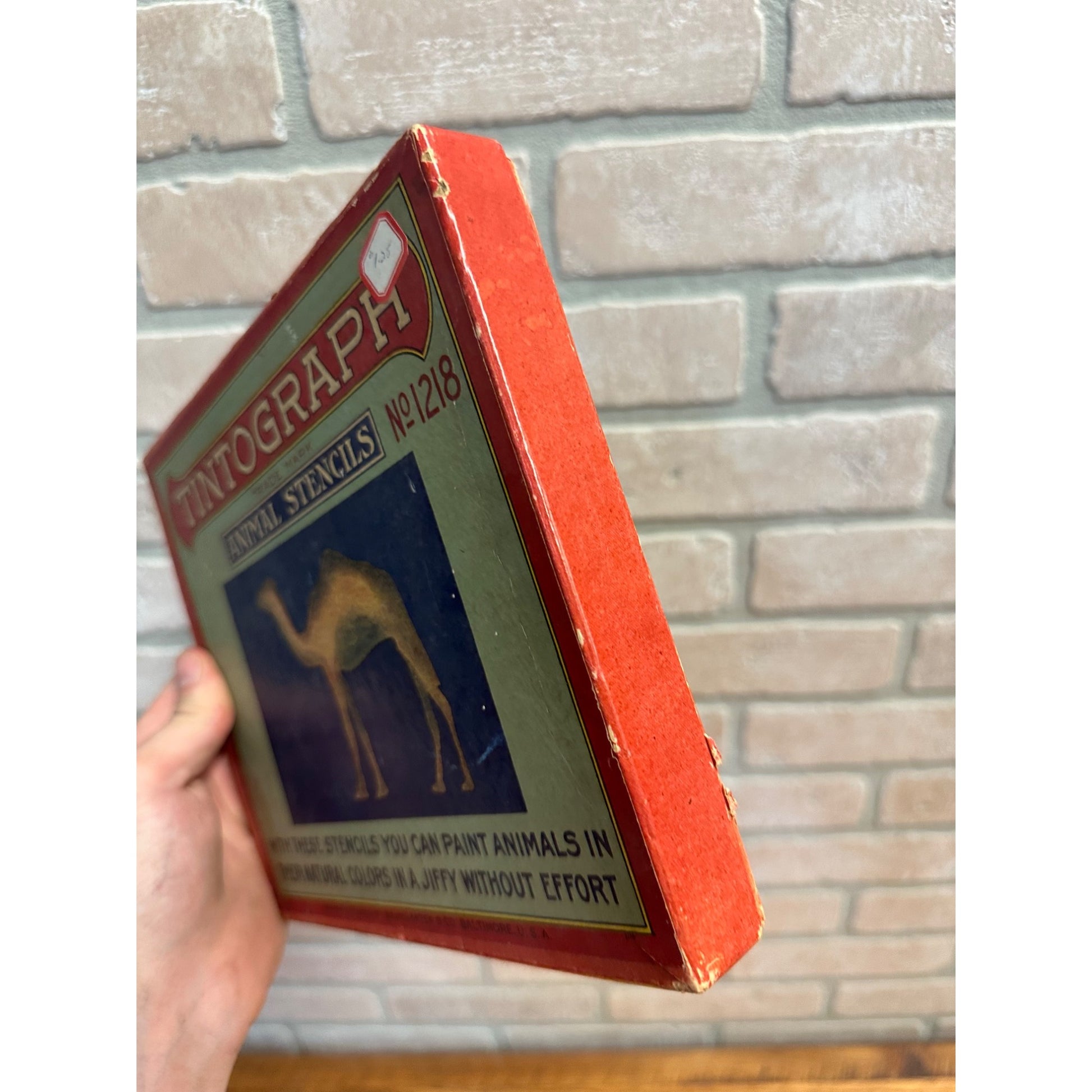 Vintage Early 1900s Tintograph Animal Stencils w/ Box Victorian Baumgarten Baltimore