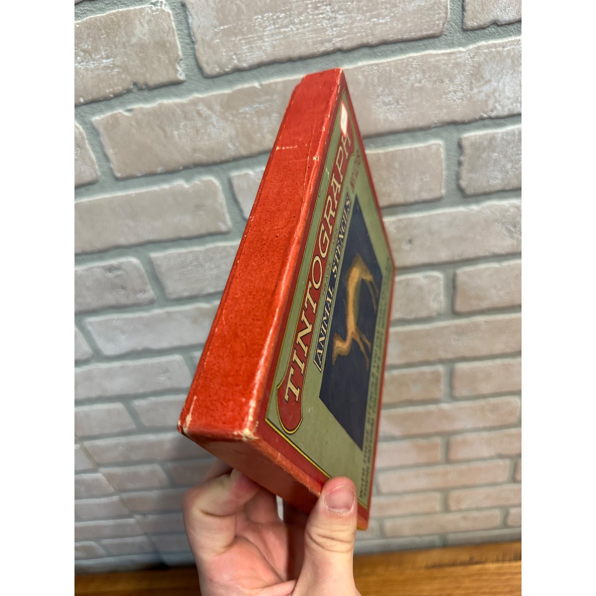 Vintage Early 1900s Tintograph Animal Stencils w/ Box Victorian Baumgarten Baltimore