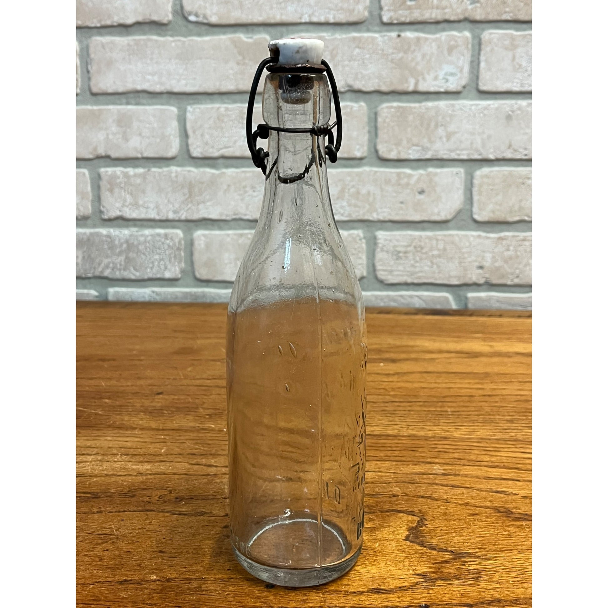 J. Gahm & Son Schlitz Blob Top Beer Bottle Boston Mass. w/ Porcelain Stopper