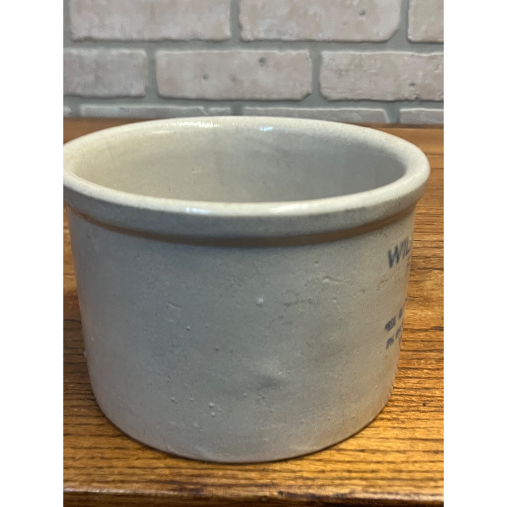Vintage Willow Farm Products Stoneware Butter Advertising 2lb Brookfield IL