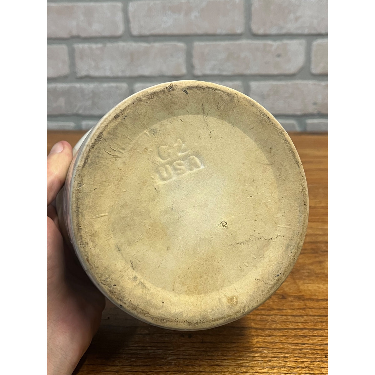 Vintage Willow Farm Products Stoneware Butter Advertising 2lb Brookfield IL
