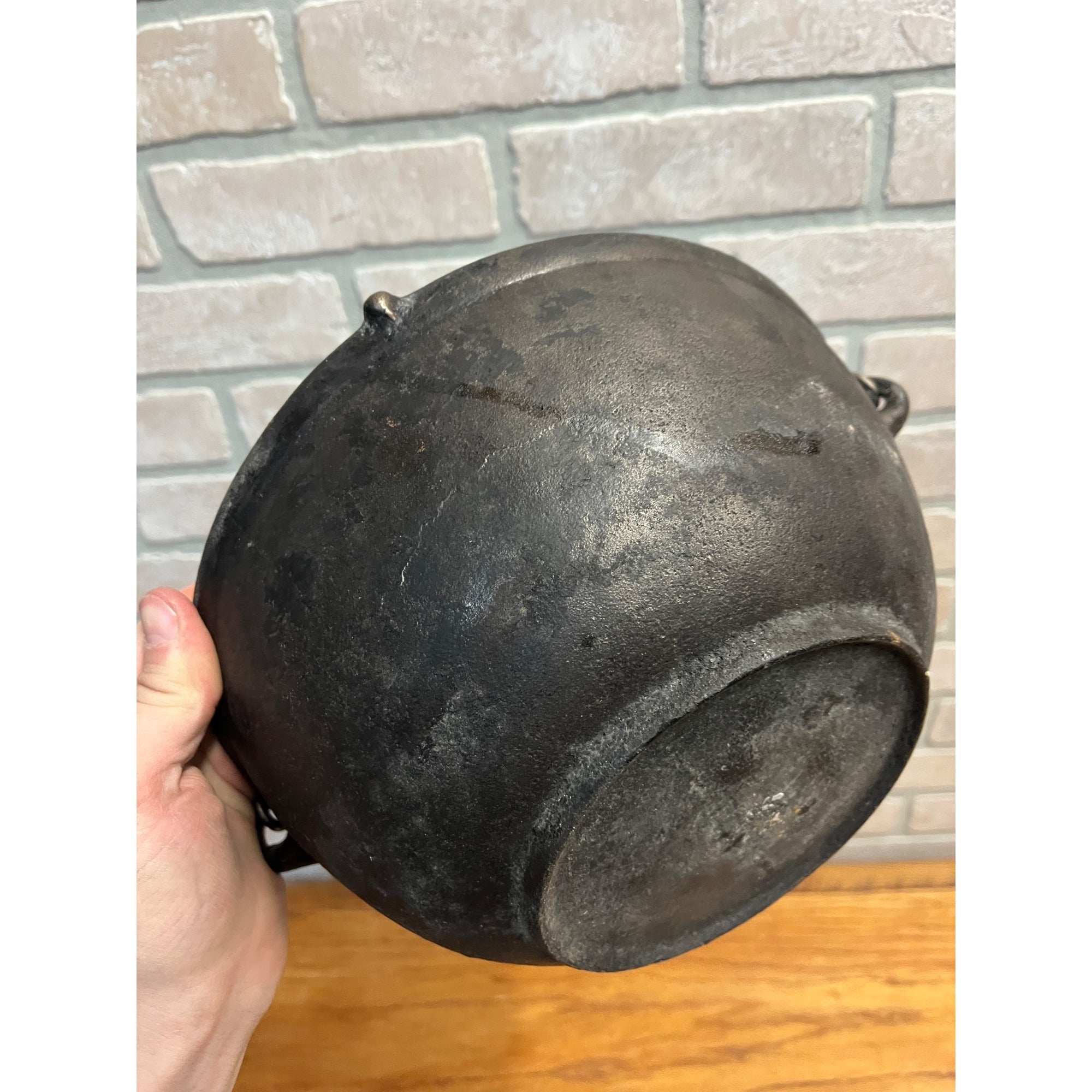 Antique 19th c. Cast Iron Gate Marked 1800s Cowboy Kettle Camping Cookware Pot