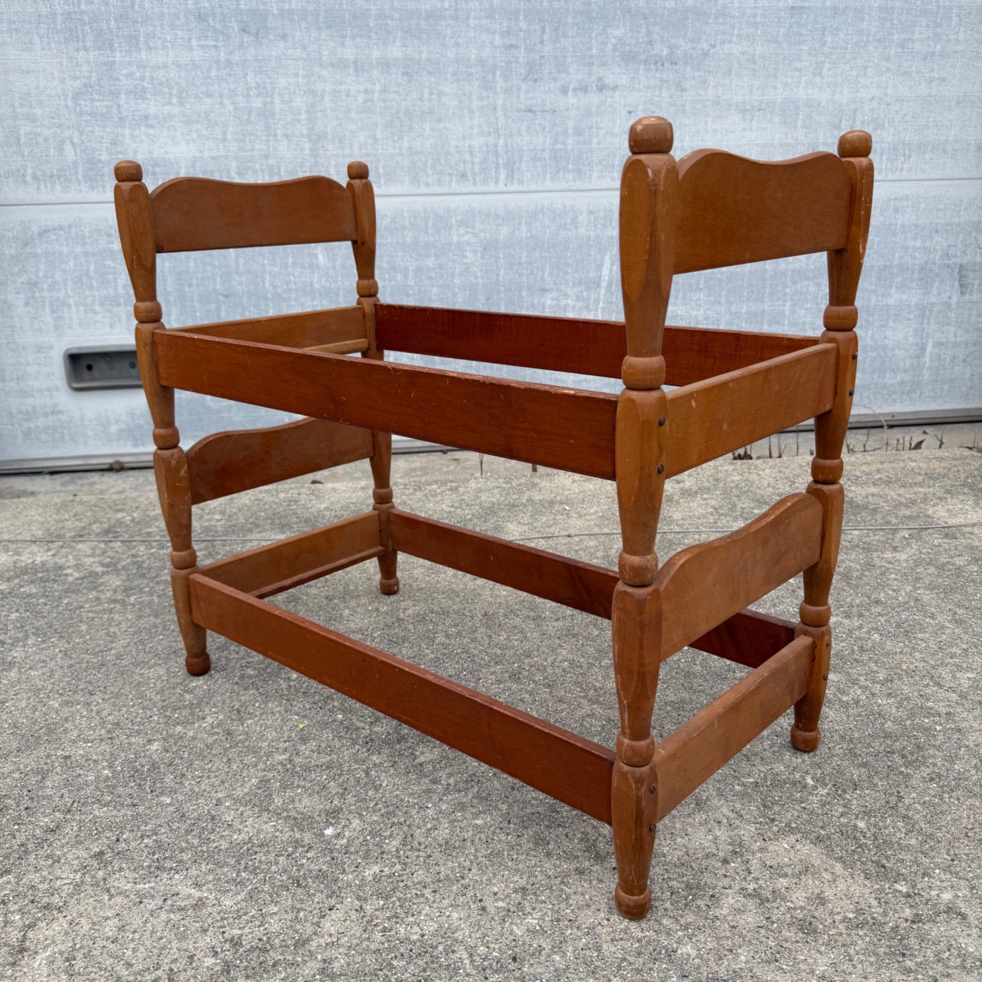 Vintage Child’s Toy Doll Bunk Beds American Girl Doll Size Wooden