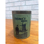 Antique Heines Blend Smoking Tobacco Tin With Dutch Windmill Graphic - Mid 20th Century