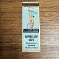 1940s 1950s Pinup Girl Girlie Matchbook Cover Coffee Cup Cafe Medicine Bow WY