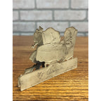 Antique Late 1800s German Diecut Valentine Stand-Up Card Boy & Girl Table