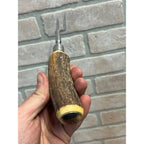 Vintage Stag Horn Deer Antler Sheffield England Stainless Steel Cutlery Carving Set