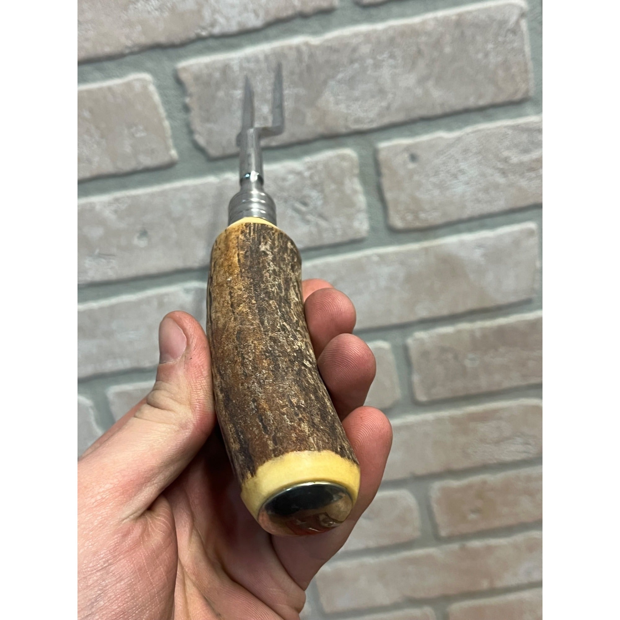 Vintage Stag Horn Deer Antler Sheffield England Stainless Steel Cutlery Carving Set