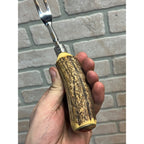 Vintage Stag Horn Deer Antler Sheffield England Stainless Steel Cutlery Carving Set