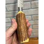 Vintage Stag Horn Deer Antler Sheffield England Stainless Steel Cutlery Carving Set