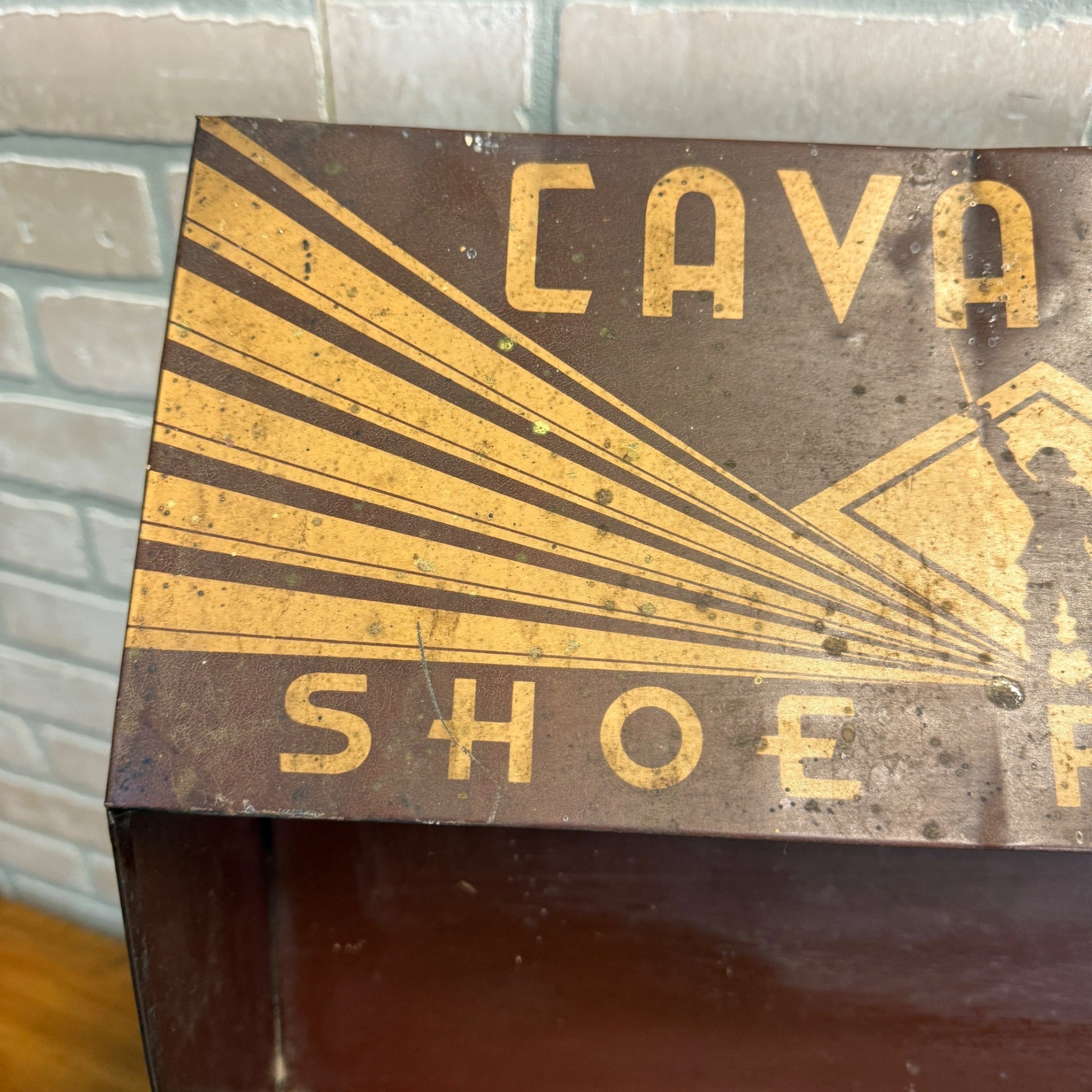 1930's Art Deco Cavalier Shoe Polish Store Rack Display Musketeer Graphics