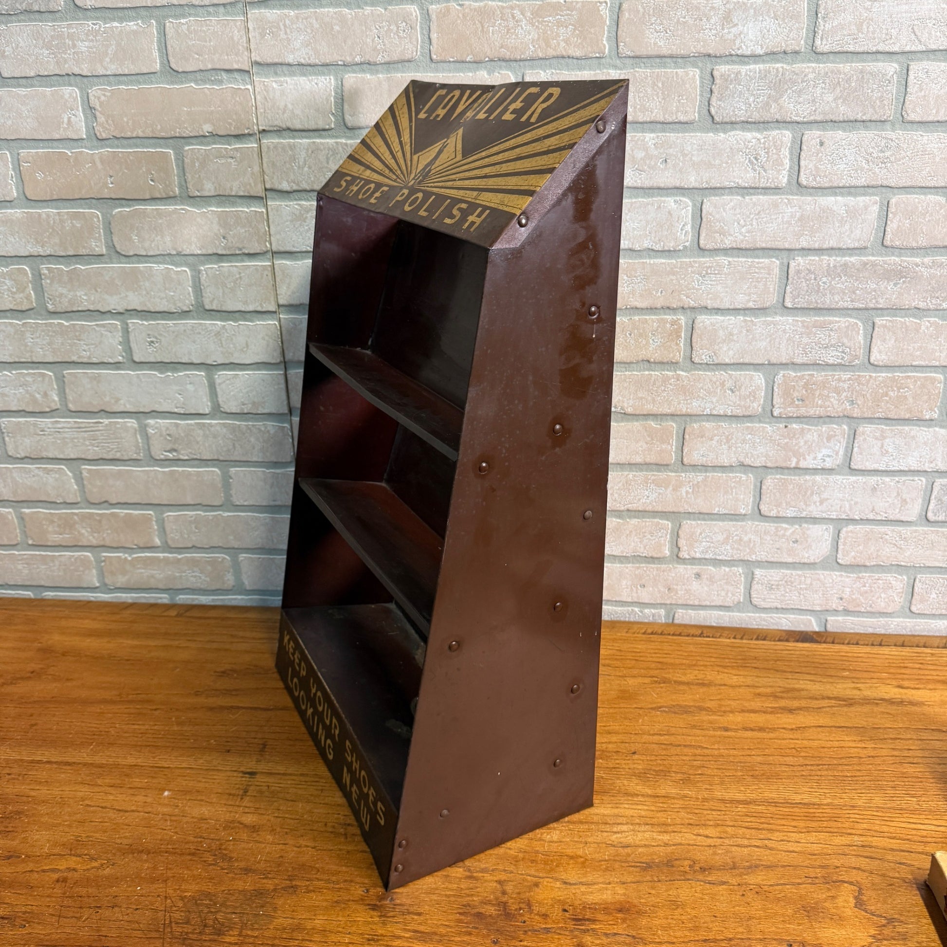 1930's Art Deco Cavalier Shoe Polish Store Rack Display Musketeer Graphics