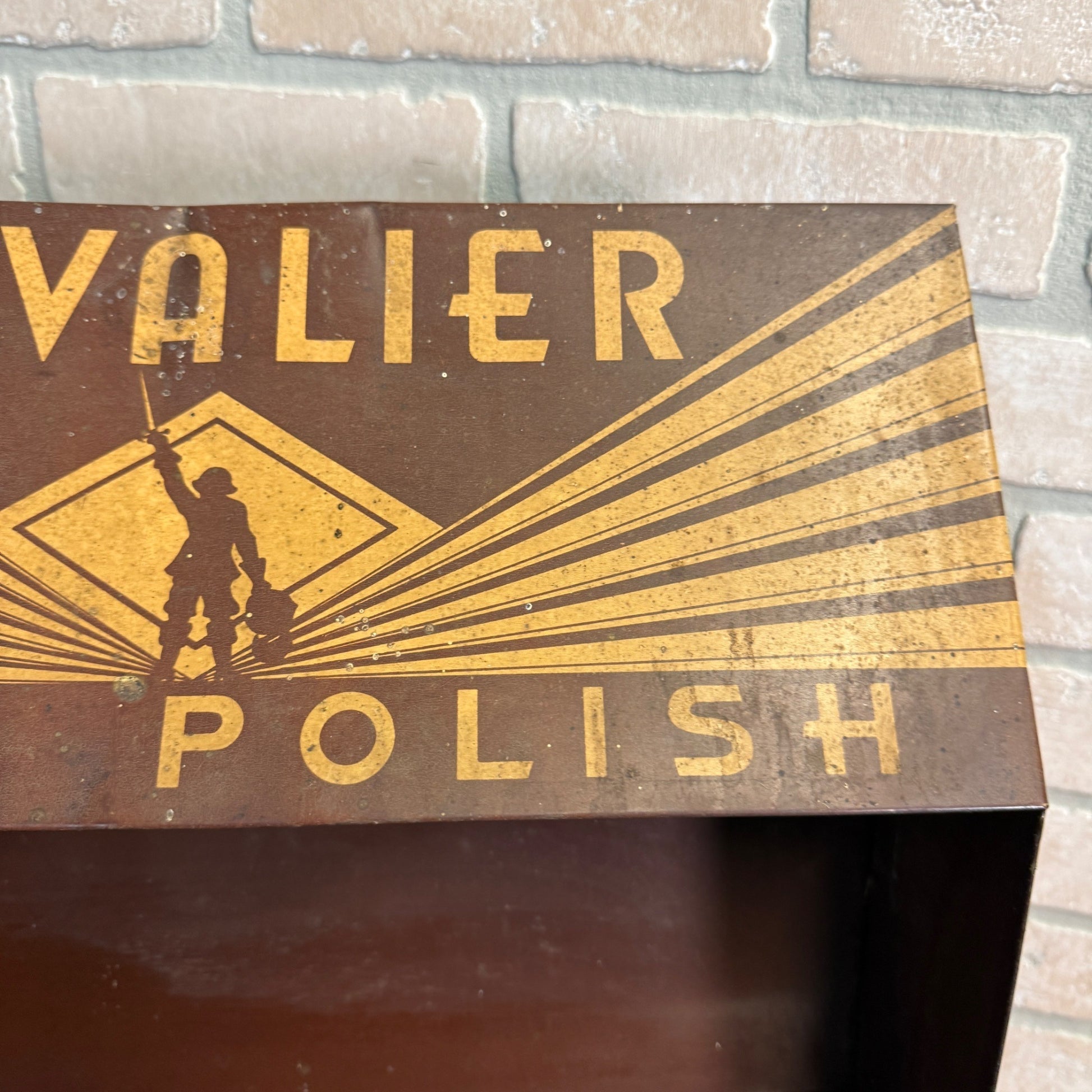 1930's Art Deco Cavalier Shoe Polish Store Rack Display Musketeer Graphics