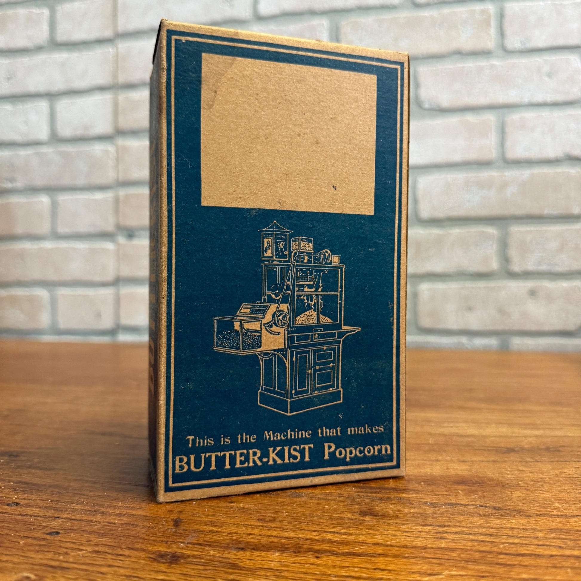 Vintage Butter-Kist Popcorn Box Early Movie Theater Kitchen Decor Cardboard