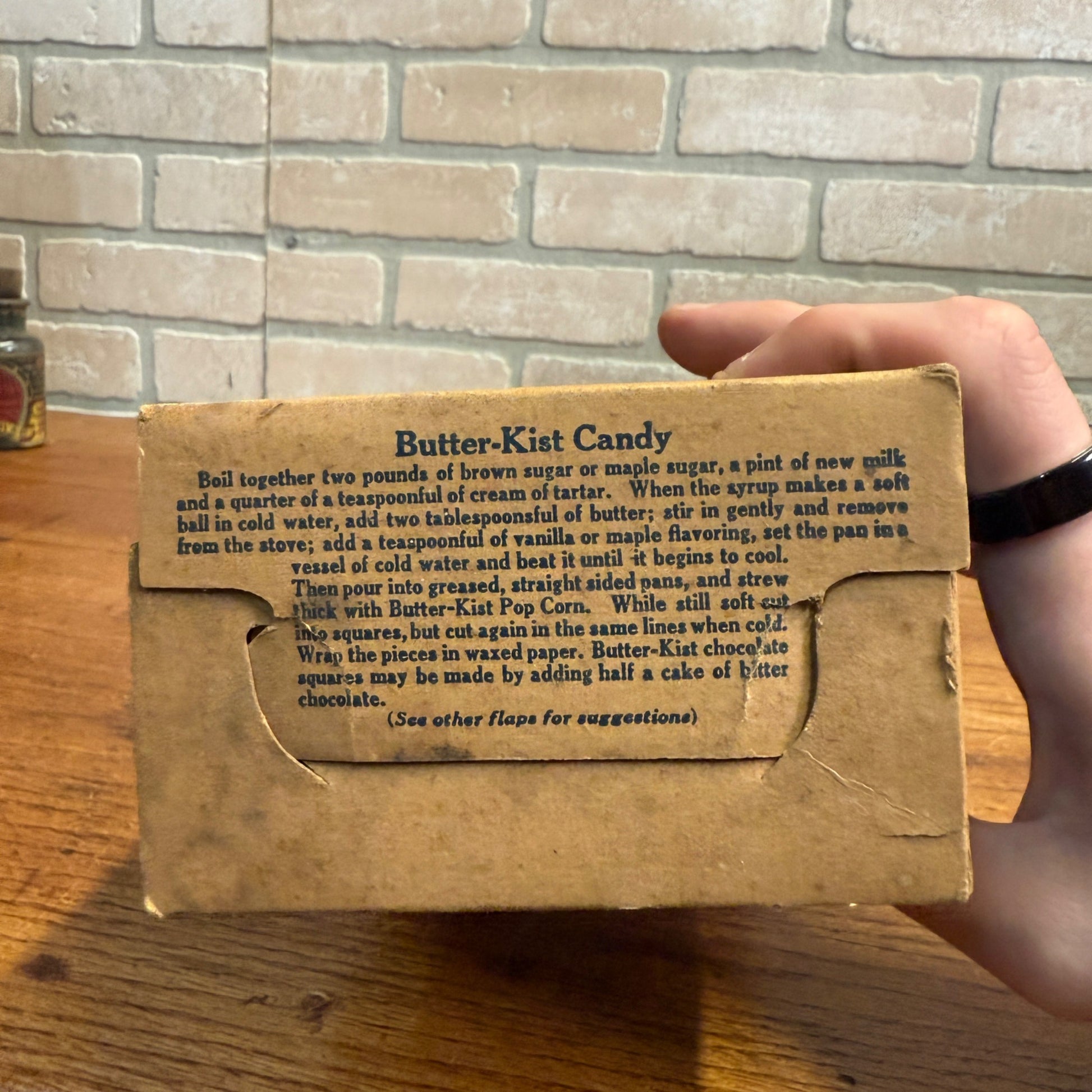 Vintage Butter-Kist Popcorn Box Early Movie Theater Kitchen Decor Cardboard