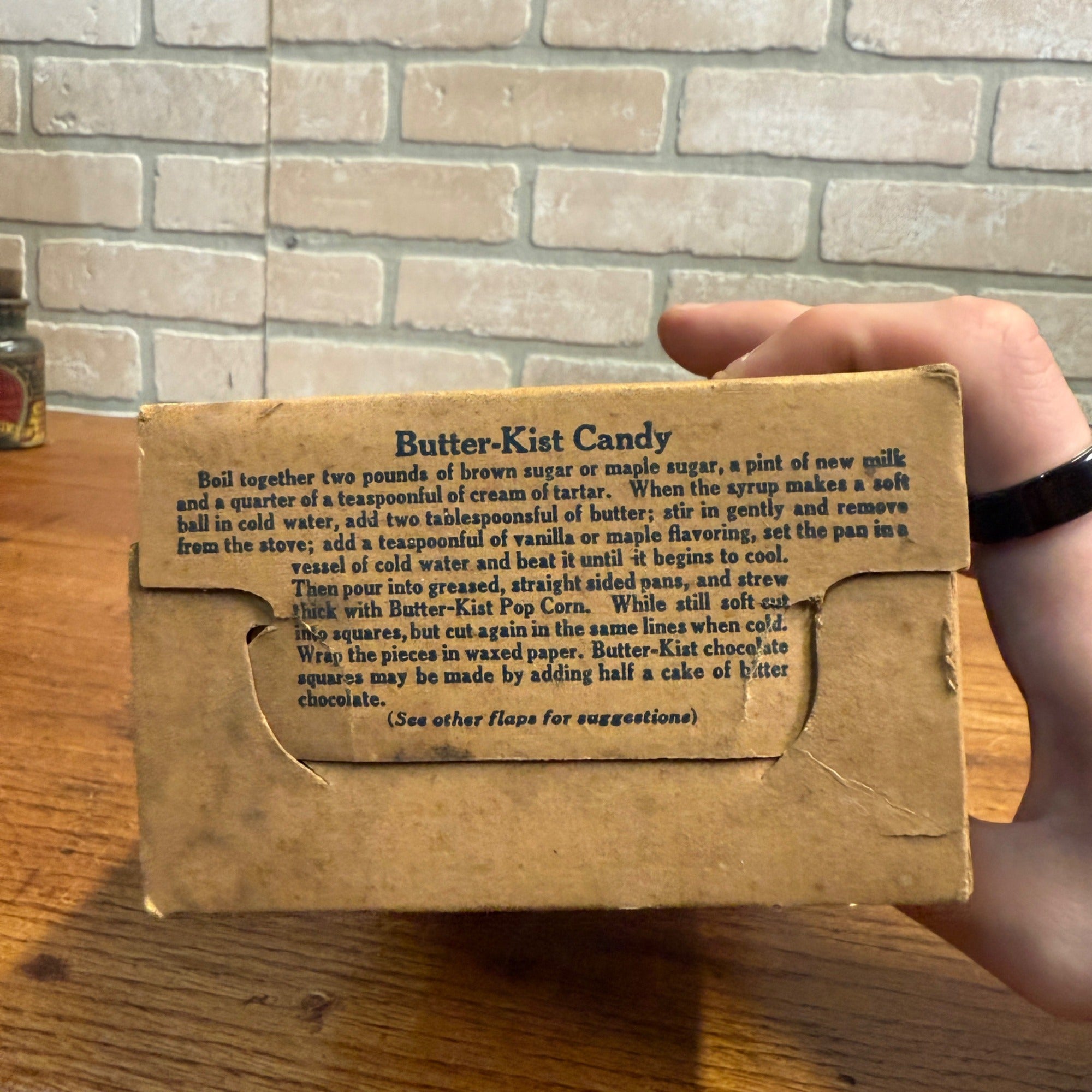 Vintage Butter-Kist Popcorn Box Early Movie Theater Kitchen Decor Cardboard