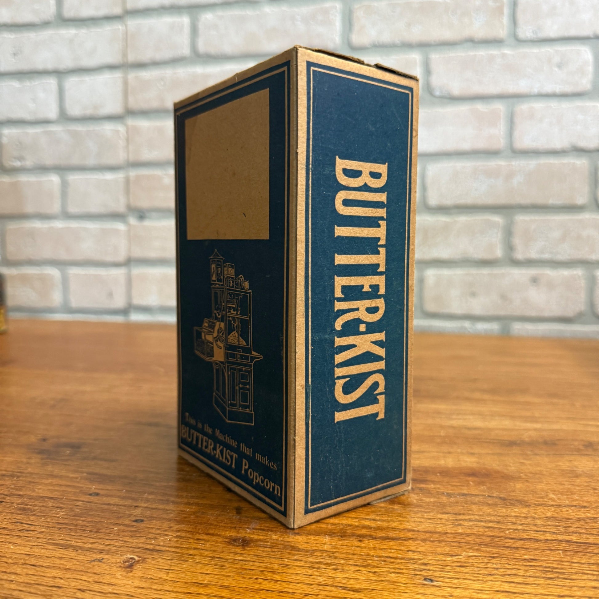 Vintage Butter-Kist Popcorn Box Early Movie Theater Kitchen Decor Cardboard