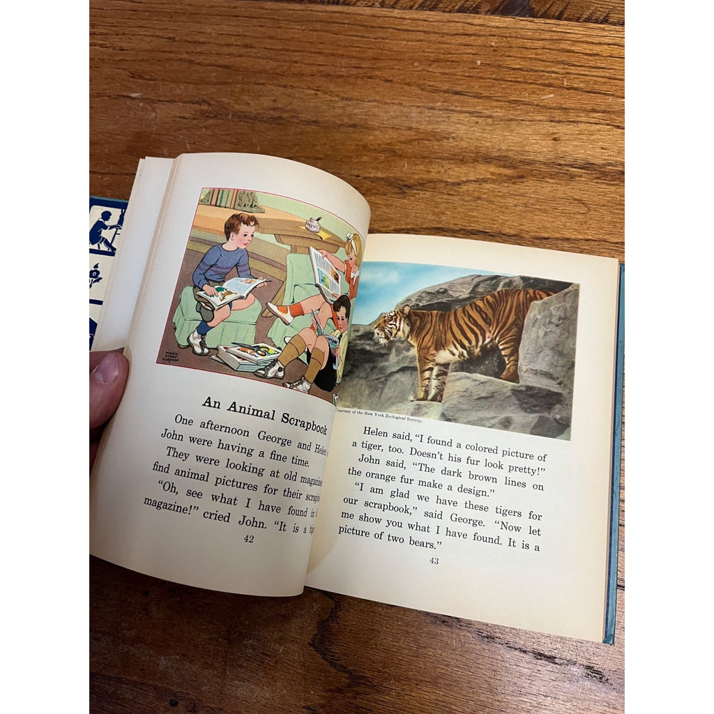 Vintage Children's Book Art Stories Book One & Three 1935 Homeschool Education