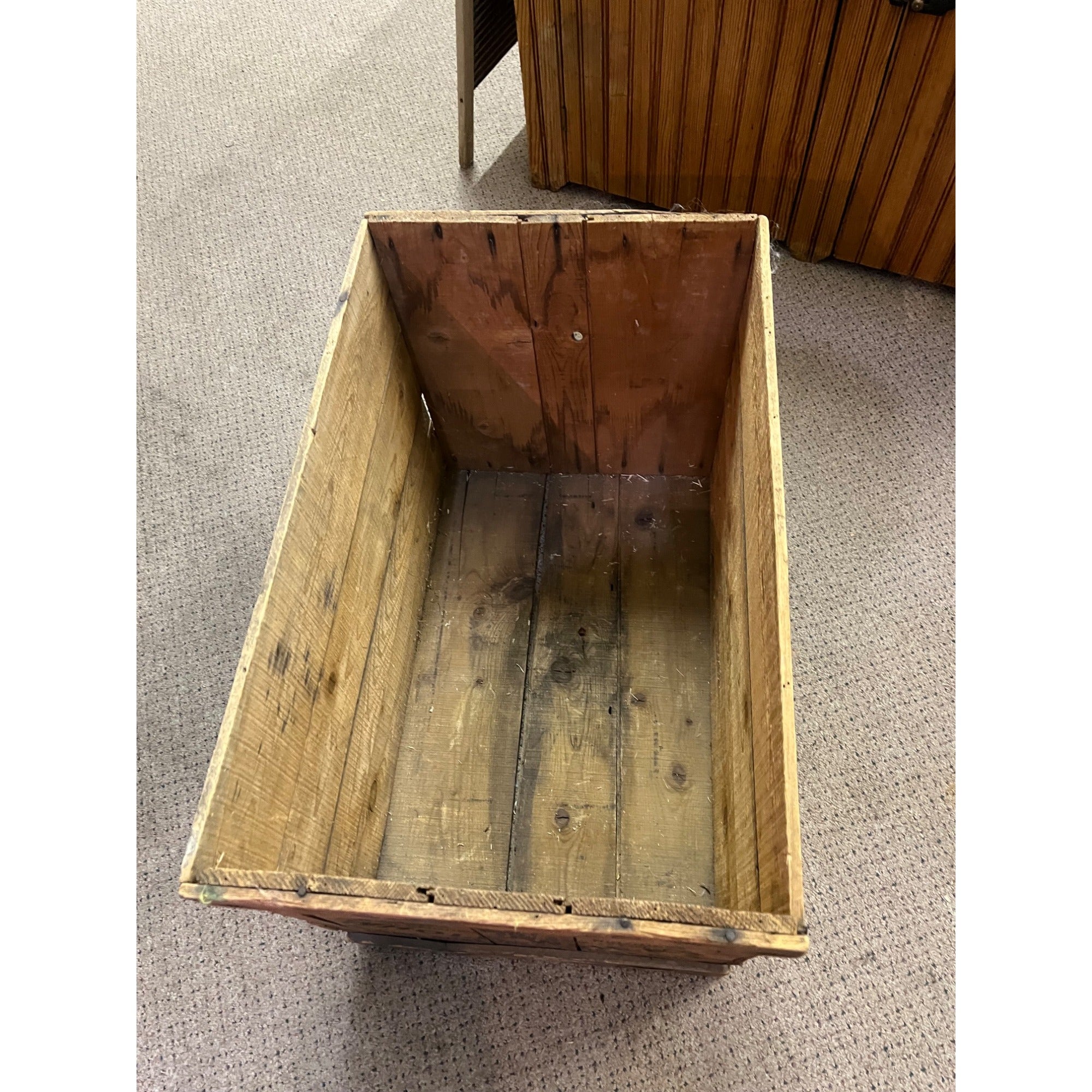 Vintage Large Wood Shredded Whole Wheat Shipping Crate Antique Advertising Box