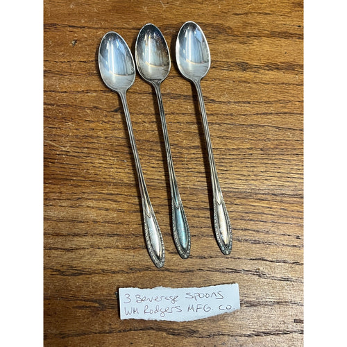 Vintage WM Rogers Silverplate Beverage Spoons Set of Three (3)