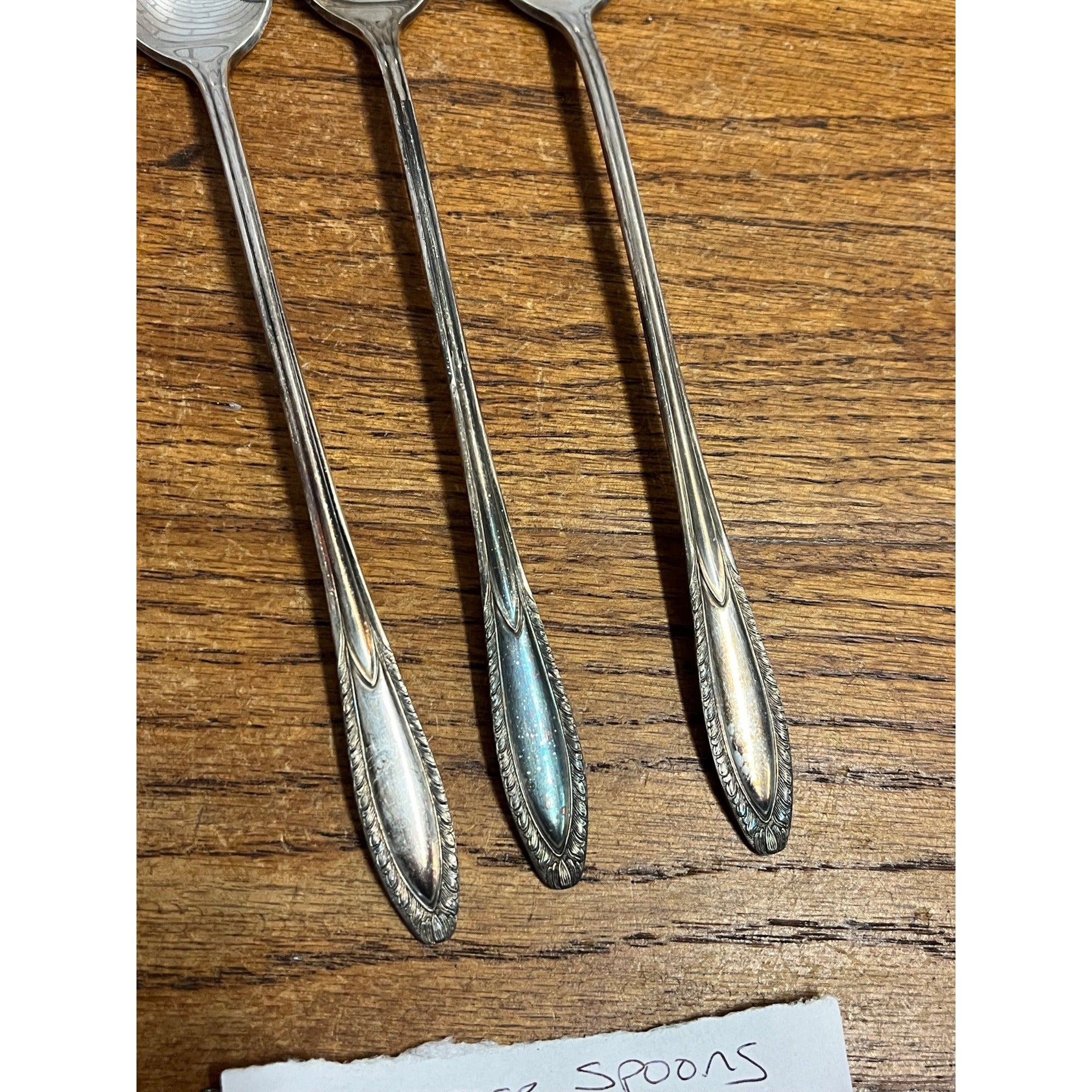 Vintage WM Rogers Silverplate Beverage Spoons Set of Three (3)