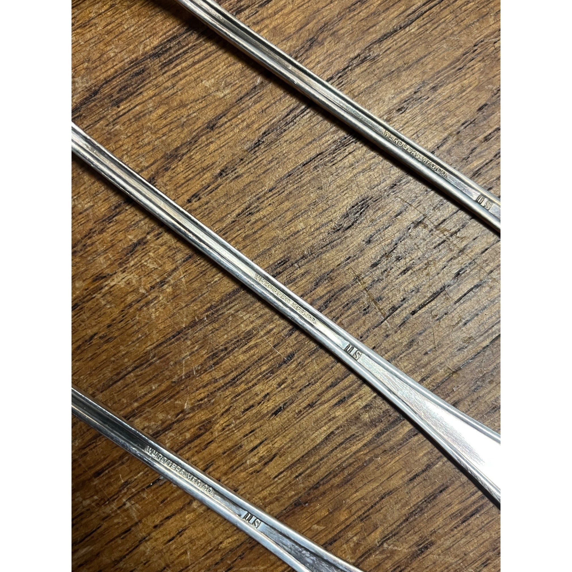 Vintage WM Rogers Silverplate Beverage Spoons Set of Three (3)