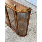 Vintage Curio Butler Wall Hanging Glass & Wood Cabinet Mid-Century MCM