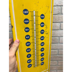 Vintage 1969 Say “Pepsi” Please Metal Yellow Advertising Thermometer Sign As-Is