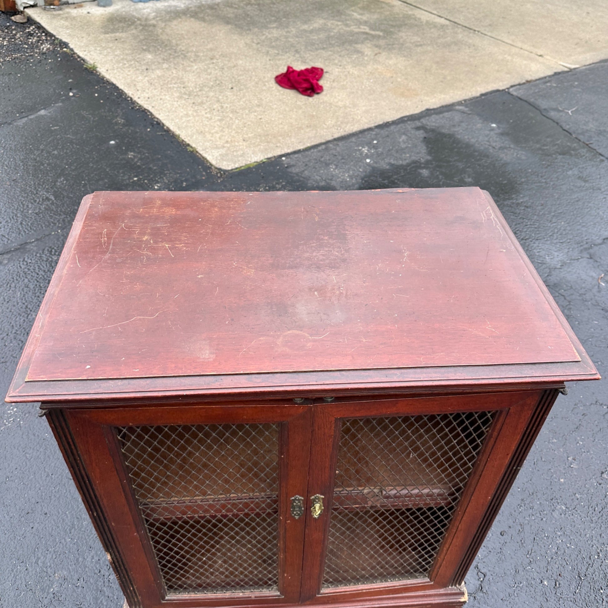 1940s- 1950s Magnavox Record Radio Cabinet Wine Rack Storage Vinyl Records