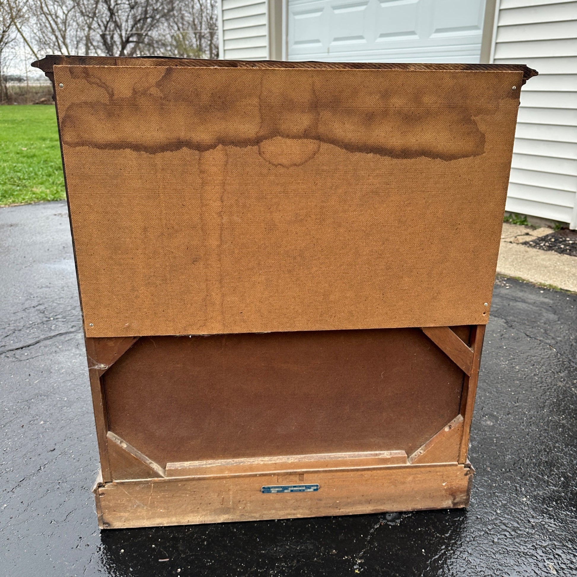 1940s- 1950s Magnavox Record Radio Cabinet Wine Rack Storage Vinyl Records