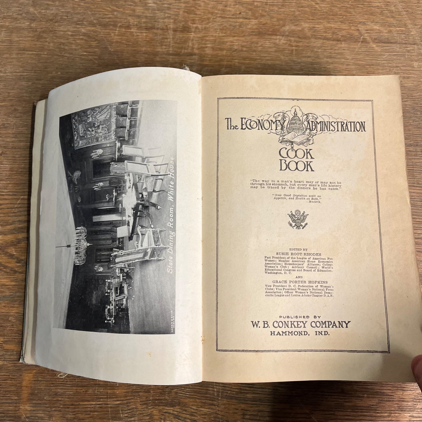 1913 The Economy Administration Cookbook -Mrs. Woodrow Wilson &Washington Ladies