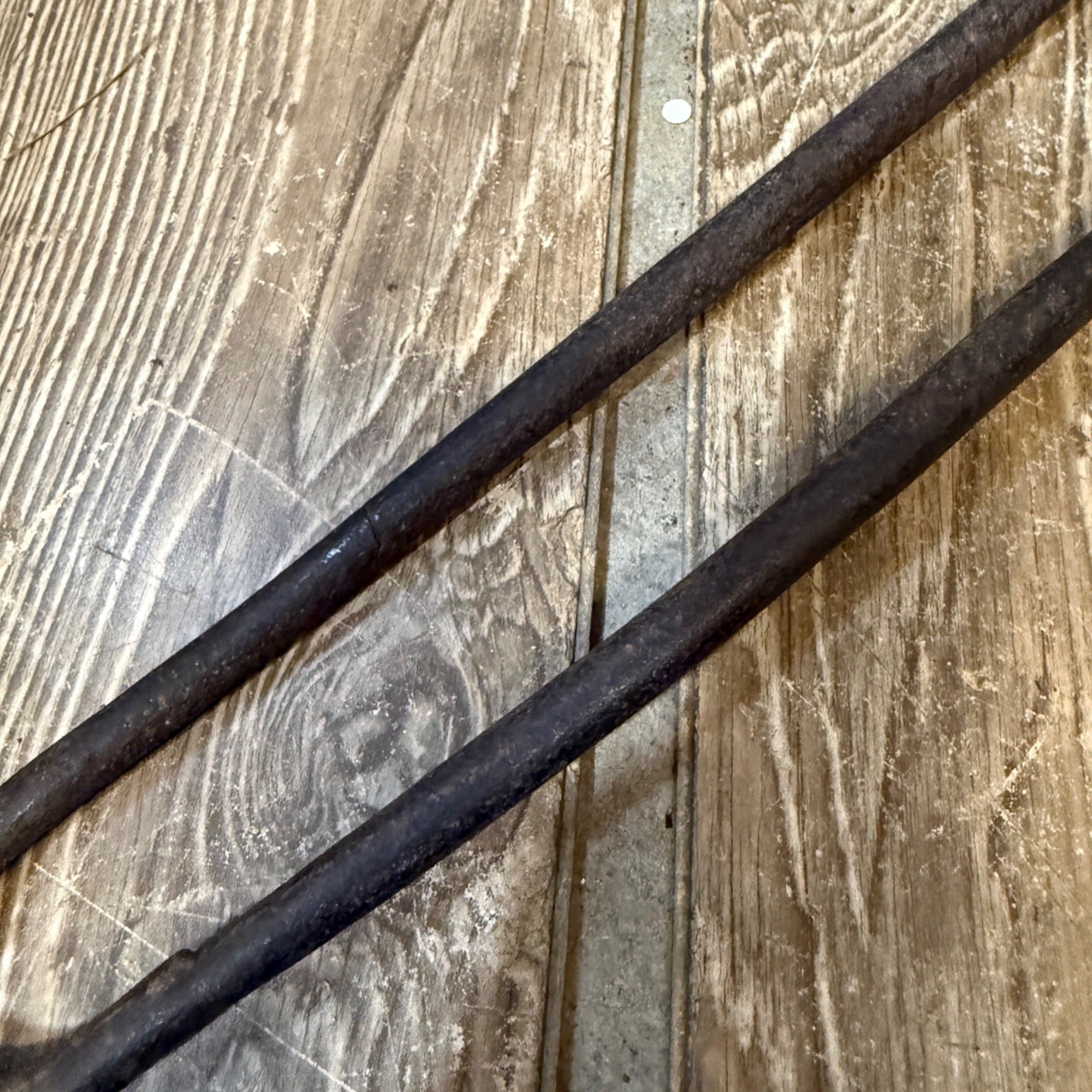 Antique Cast Iron Fire Tongs Coal Log Fireside Fireplace 15"