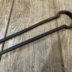 Antique Cast Iron Fire Tongs Coal Log Fireside Fireplace 15"
