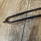 Antique Cast Iron Fire Tongs Coal Log Fireside Fireplace 15"